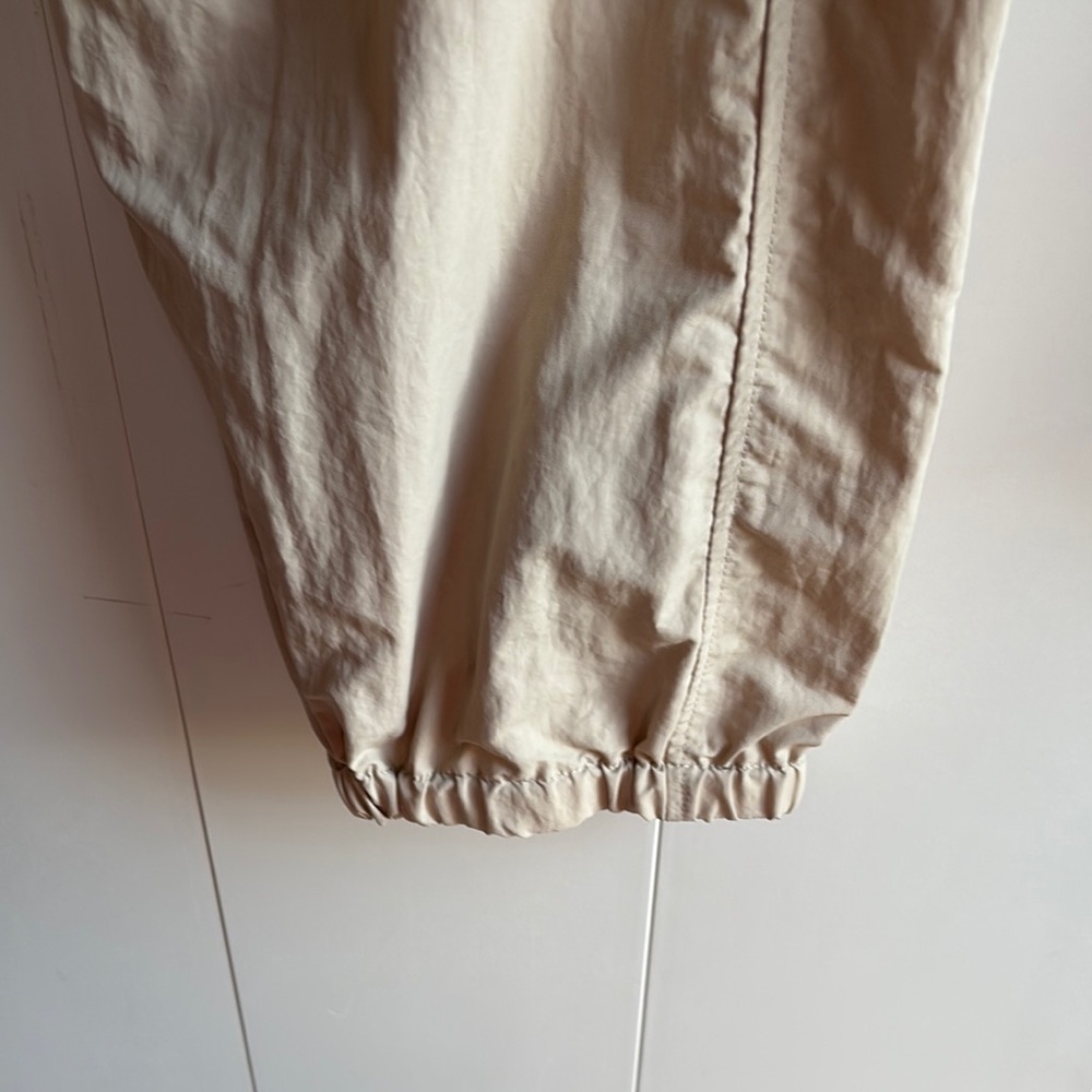 Zara Beige Cargo Parachute Pants with Drawstring Waist Sz M - Picture 5 of 12